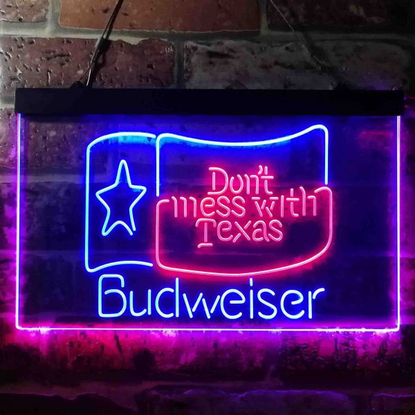 Budweiser Don't Mess With Texas Neon-Like LED Sign